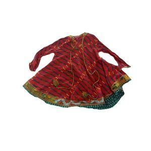 BIBA Boho Girls 100% Cotton Dress Size 2-3 Made In India Bright & Lightweight